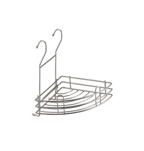 Полка угловая одноярусная малая, цвет: Хром