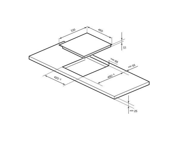 Электрическая варочная поверхность EVH 430A BL | Черный, Стеклокерамика
