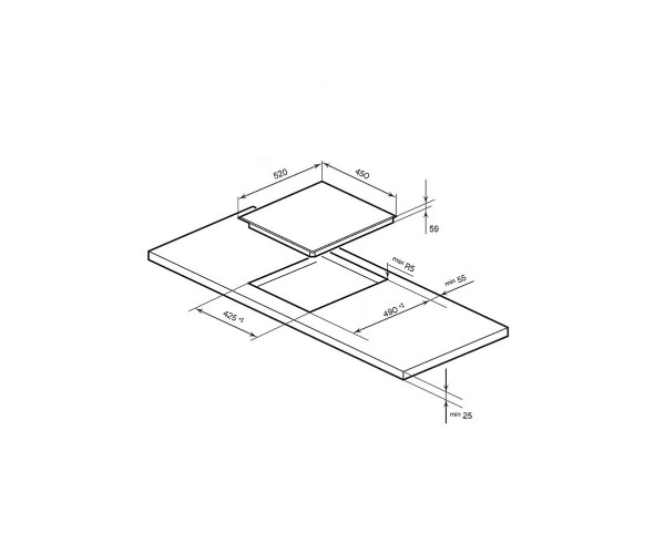 Индукционная варочная поверхность EVI 430A WH | Стеклокерамика, Белый