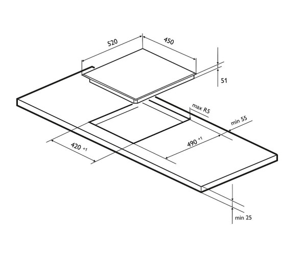 Электрическая варочная поверхность EVH 431A BL | Стеклокерамика, Черный