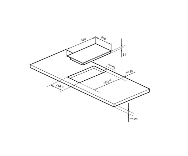 Электрическая варочная поверхность EVH 321A BL | Стеклокерамика, Черный цвет