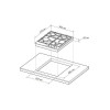 Газовая варочная поверхность GVG 640-1 WH | Белый, 95*600*510