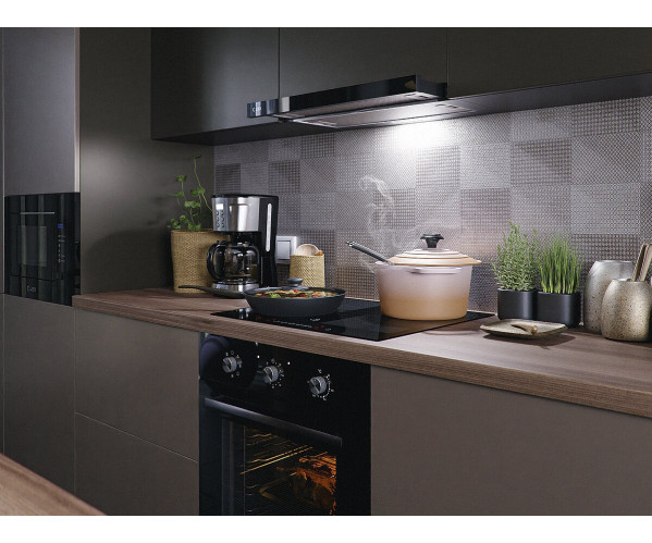 Встраиваемая вытяжка Hubble G 2M 600 | Черное стекло, 180*600*280 мм