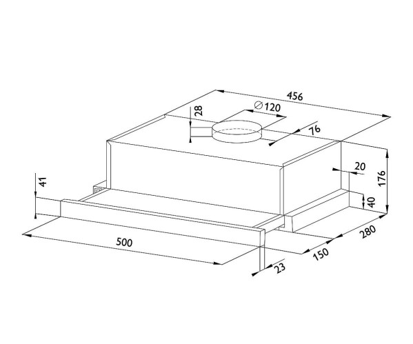 Встраиваемая вытяжка Hubble 500 | Белый, характеристики