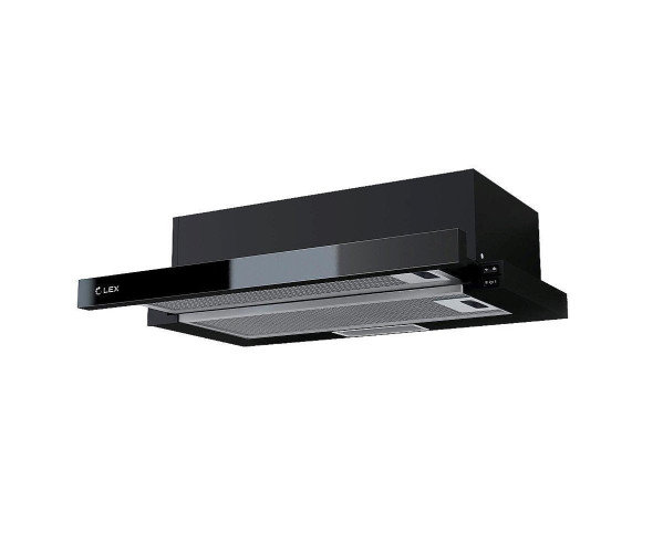 Встраиваемая вытяжка Hubble G 2M 600 | Черное стекло, 180*600*280 мм