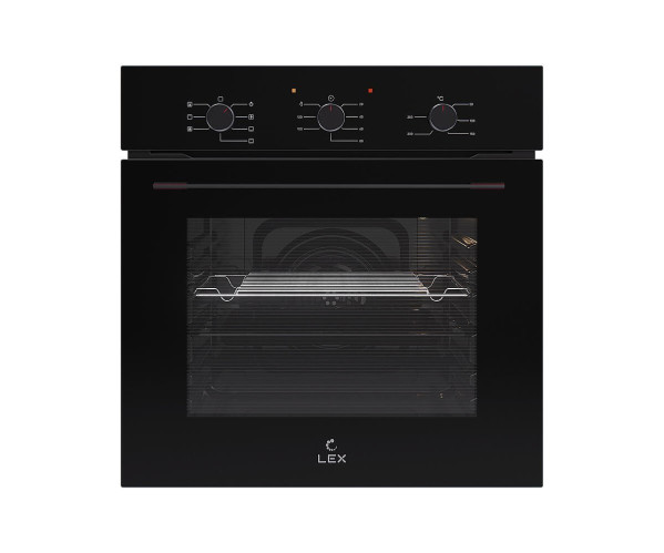 Электрический духовой шкаф EDM 075 BBL, Черный, Стекло, 60 л