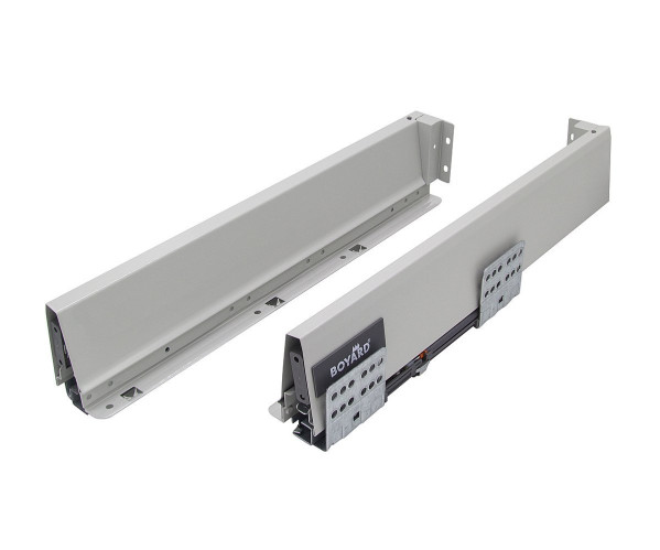 Направляющие с доводчиком универсальные POWER BOX SB | Серый, Сталь
