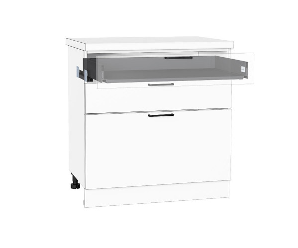 Ящик низкий POWER BOX1 Graphite/GRPH Графитовый, Направляющие, Полное выдвижение