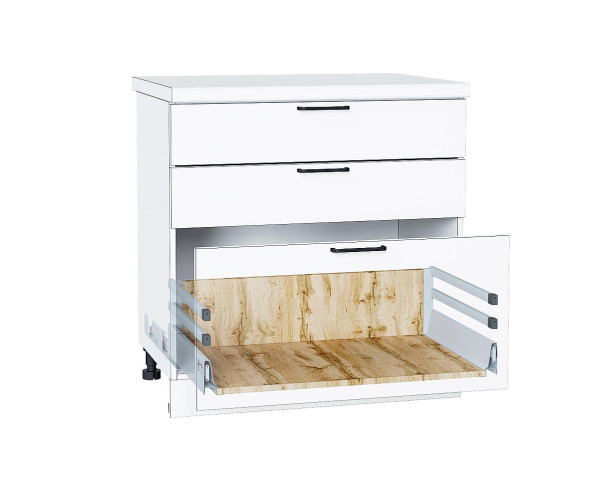 Ящик высокий POWER BOX2 с 2-ым рейлингом | Дуб Вотан, 800