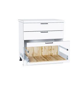 Ящик высокий POWER BOX2 с рейлингом, цвет: Дуб Вотан