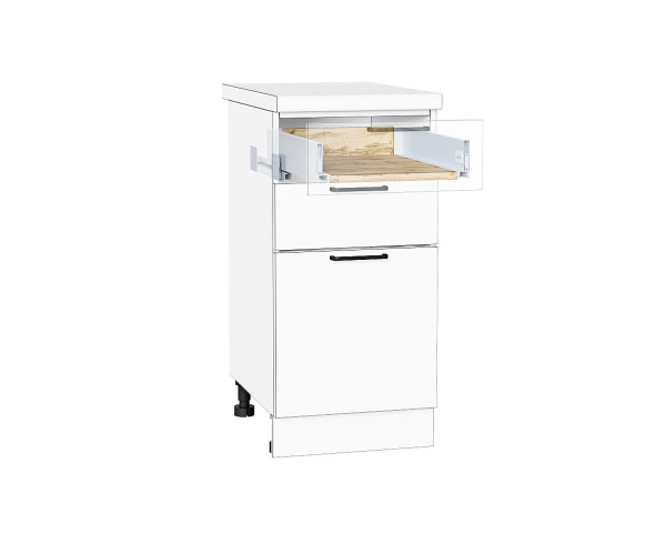 Ящик низкий POWER BOX1 | Дуб Вотан/W Белый, Комплектующие