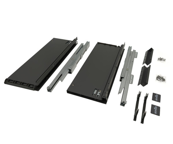 Направляющие с доводчиком для большого ящика POWER BOX, GRPH Графитовый