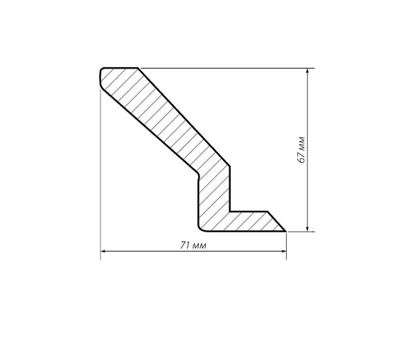 Декоративный карниз | МДФ, Темно-серый