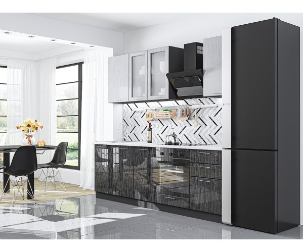 Валерия-М-03 | Серый металлик дождь светлый/Черный металлик дождь, характеристики