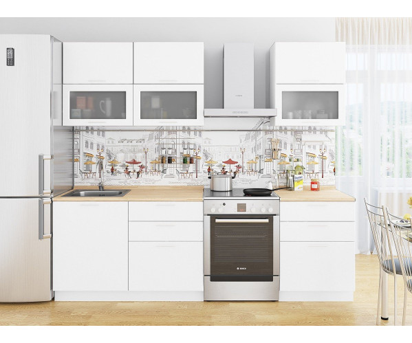 Корпусная мебель VIVAT Валерия-М-01 | Белый металлик, Сатинато белое