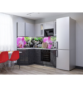 Валерия-М-04, цвет: Серый металлик дождь светлый/Черный металлик дождь