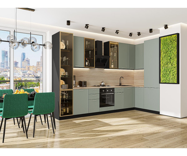 Квадро-04 | МДФ, Аквамарин, Угловая