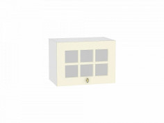 Шкаф верхний горизонтальный остекленный Прованс, цвет: Ваниль