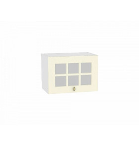 Шкаф верхний горизонтальный остекленный Прованс, цвет: Ваниль
