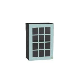 Шкаф верхний с 1-ой остекленной дверцей Прованс, цвет: Гoлyбoй