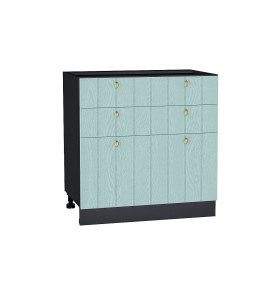 Шкаф нижний с 3-мя ящиками Прованс, цвет: Гoлyбoй