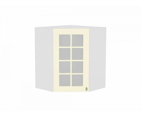 Шкаф верхний угловой остекленный Прованс | Ваниль, характеристики
