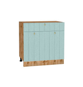 Шкаф нижний с 2-мя дверцами и ящиком Прованс, цвет: Гoлyбoй
