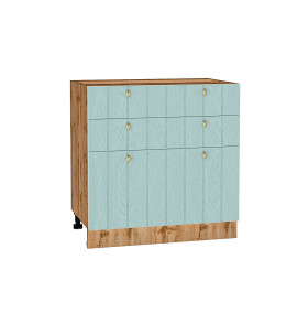 Шкаф нижний с 3-мя ящиками Прованс, цвет: Гoлyбoй