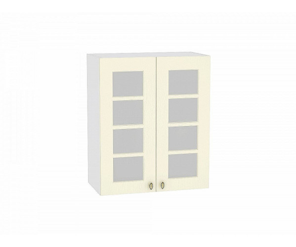 Шкаф верхний с 2-мя остекленными дверцами Прованс | Ваниль, характеристики
