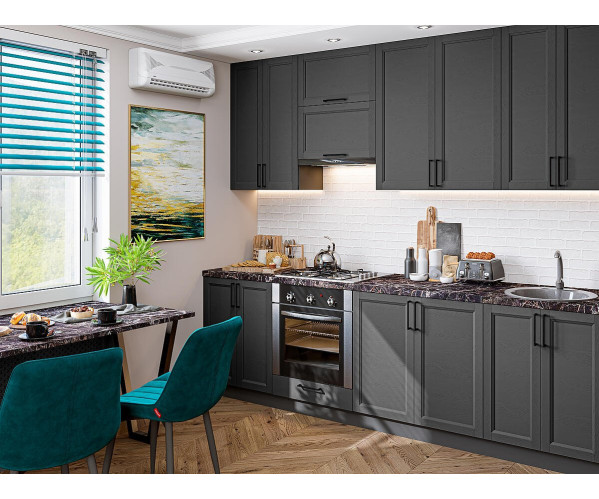 Сканди-03 | МДФ Stormy Silkwood, Темно-серый