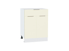 Шкаф нижний с 2-мя дверцами и ящиком Терра, цвет: Ваниль Софт