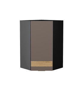 Шкаф верхний угловой Терра DR, цвет: Смоки Софт