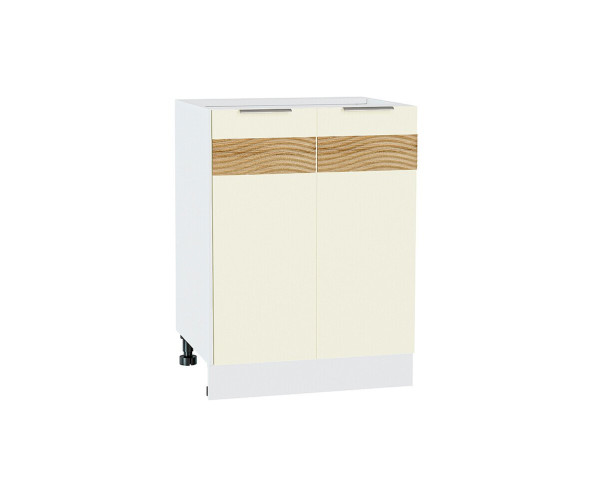 Шкаф нижний с 2-мя дверцами Терра D, Ваниль Софт, 600