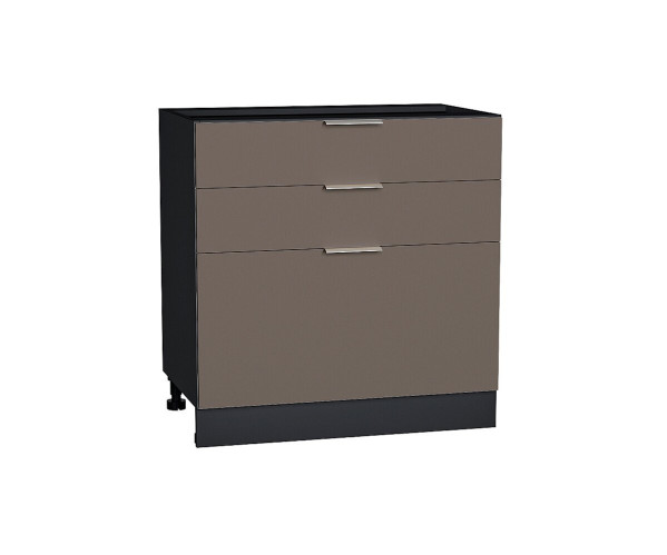 Шкаф нижний с 3-мя ящиками Терра Смоки Софт