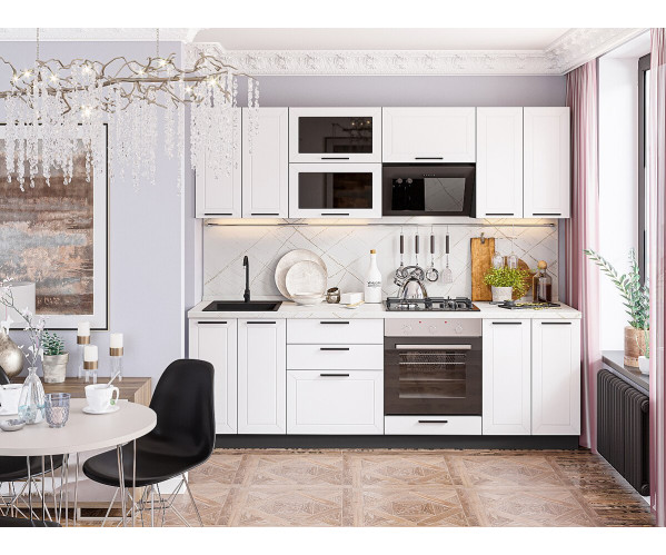 Глетчер-02 | МДФ/Стекло, Айленд Силк