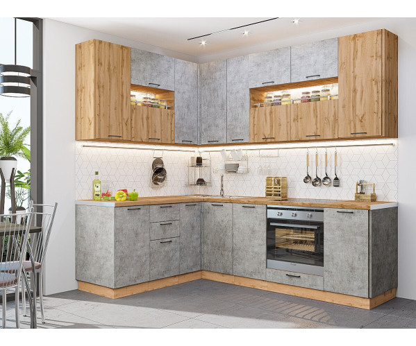 Флэт-02 | Wotan Oak 2S/Temple Stone 2S, угловая