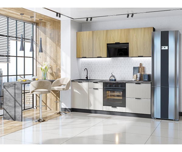 Евро Лайн-02 | Дуб песочный/Агат, Мультицвет