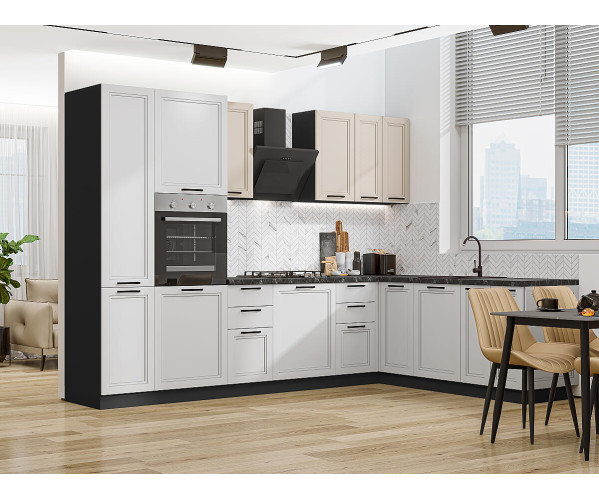 Нео-03 | МДФ, Cream Silk/Grey Silk, Угловая