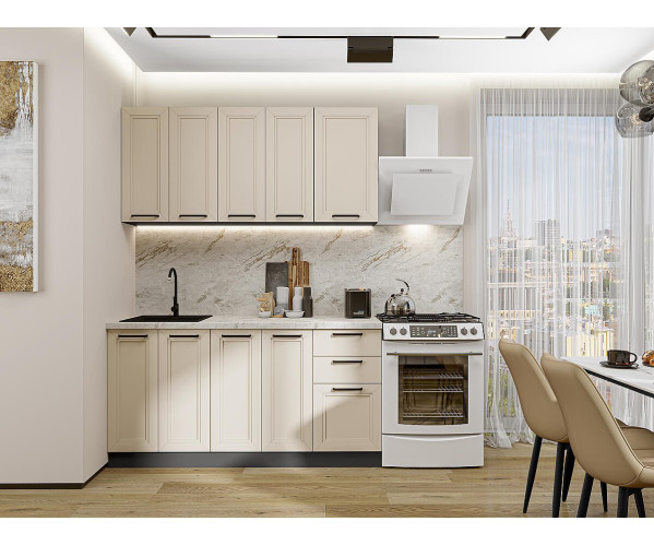 Нео-01 | Cream Silk, Graphite, МДФ