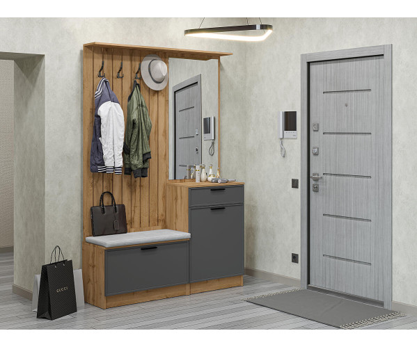 Прихожая Стиль-02 | Stormy Silk, модульная