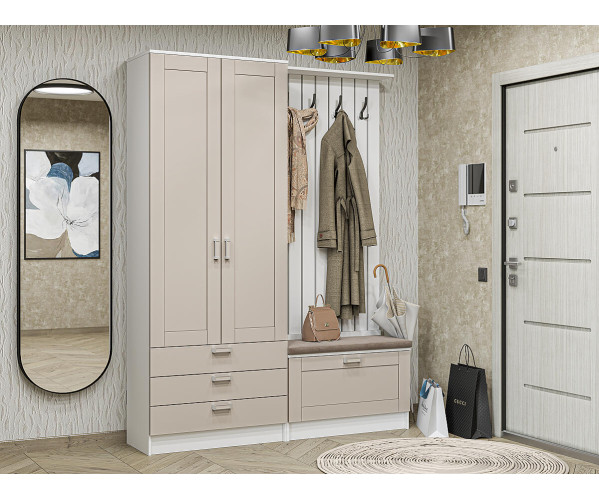 Стиль-03 Cream Silk | Прихожая, Модульный гарнитур