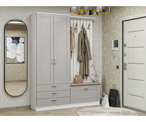 Прихожая Стиль-03 Grey Silk | Модульный гарнитур, Современный стиль