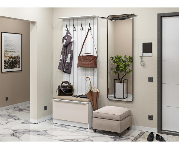 Стиль-01 Cream Silk | Модульная прихожая в современном стиле