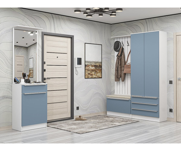 Прихожая Стиль-04 Silky Blue, модульные гарнитуры