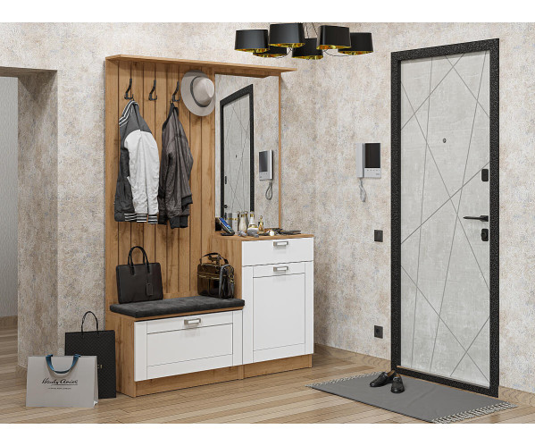 Стиль-02 | White Silk, модульная прихожая