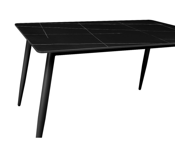 Стол Uni-Form-S2.2B | Черный, Каменная плита