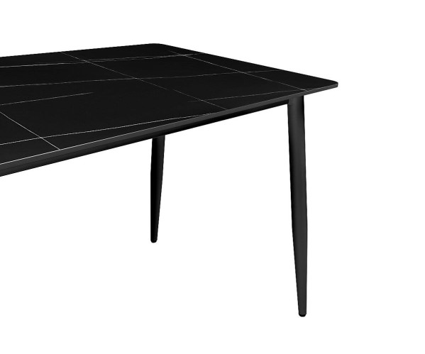 Стол Uni-Form-S2.2B | Черный, Каменная плита