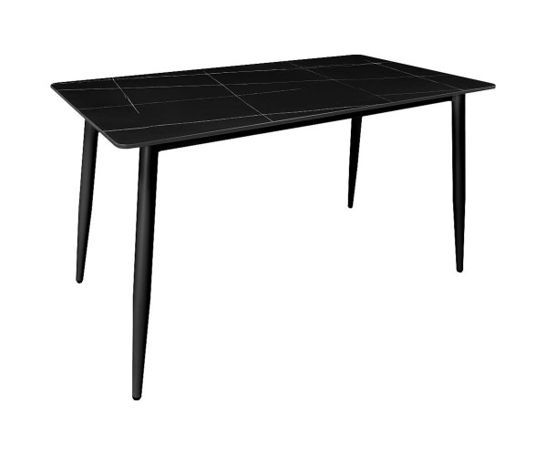 Стол Uni-Form-S2.2B | Черный, Каменная плита