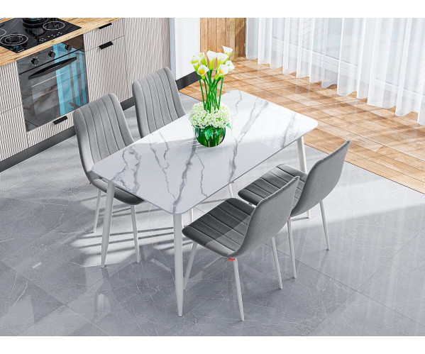 Стол Uni-Form-S2.2B | SGrey/White Matt Marble, характеристики