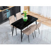 Стол Uni-Form-S2.2B | Черный, Каменная плита